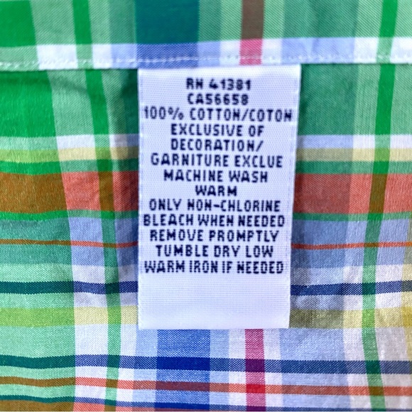 RALPH LAUREN Slim Fit 100% Cotton Plaid Men’s Shirt Size XL New With Tags NWT - Picture 11 of 11